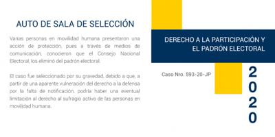 Auto de Sala de Selección Nro. 593-20-JP