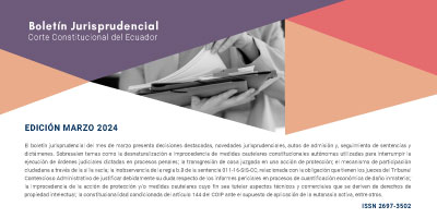 Boletín Jurisprudencial – Edición Marzo