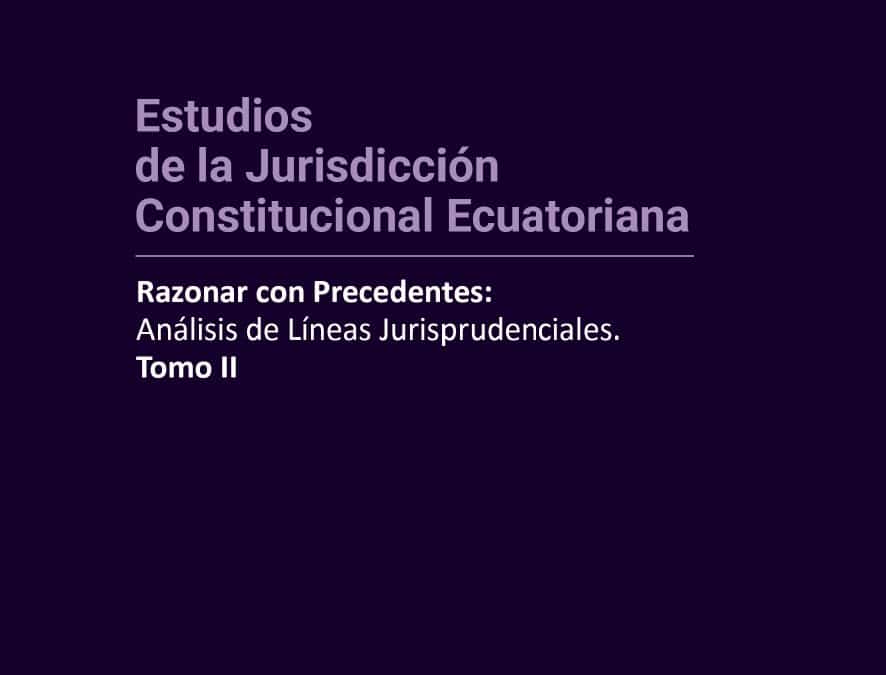 Razonar con Precedentes: Análisis de Líneas Jurisprudenciales – Tomo II